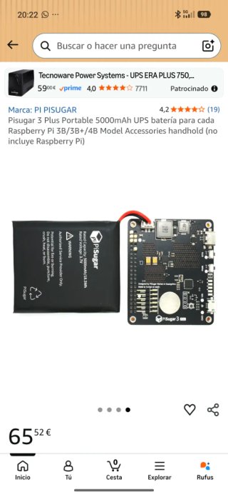 PiSugar 3 Plus UPS 5000mAh Raspberry Pi