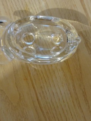 Cenicero cristal antiguo cerdito