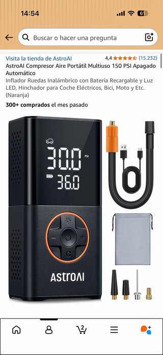 Compresor de aire portátil ASTRONAI