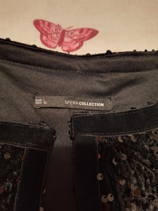 Chaqueta lentejuelas negra