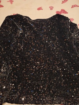 Chaqueta lentejuelas negra