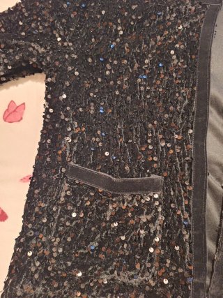 Chaqueta lentejuelas negra