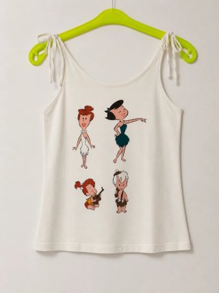 Camiseta tirantes con estampado Los Picapiedra