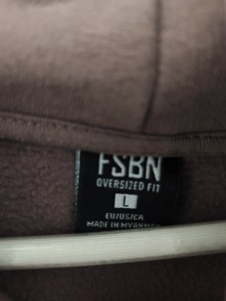 Sudadera con capucha marrón/rosa