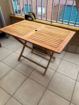 Mesa plegable madera terraza/jardín