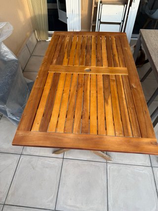 Mesa plegable madera terraza/jardín