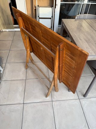 Mesa plegable madera terraza/jardín