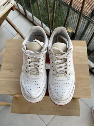 Nike Air Force 1 Bianche e Rosse Tg 39