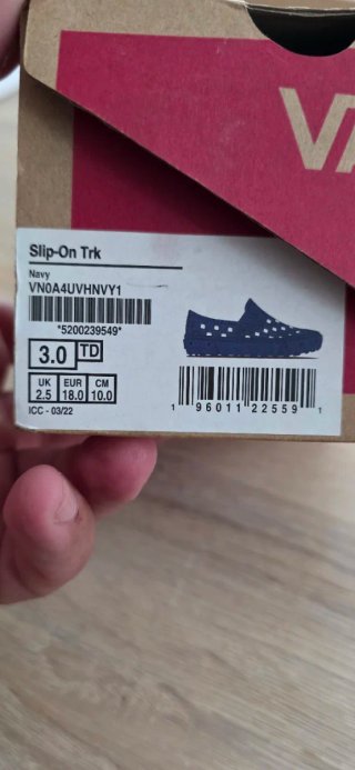 Zapatillas Vans Slip-On Bebé Talla 18 Azul