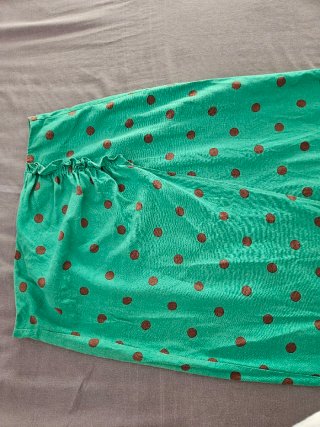 Falda Zara Verde Lunares Talla M