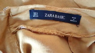 Falda Zara Lino Mostaza