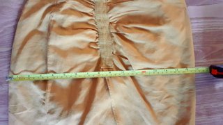 Falda Zara Lino Mostaza