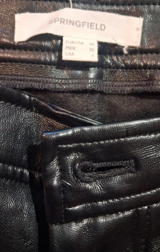 Pantalón cuero negro talla 40