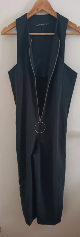 Mono Zara Pierna Ancha Negro