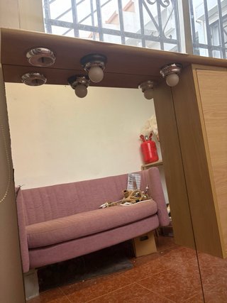 Espejo de baño madera y cristal