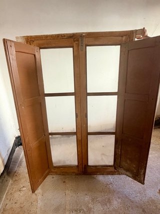 Ventanas antiguas madera maciza