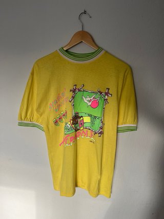 Camiseta Ringer Vintage Lee 90s Surf Talla L