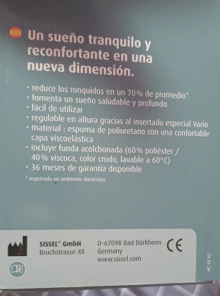 Almohada Antironquidos Sissel Silencium