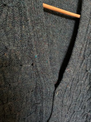 Cardigan vintage verde jaspé verde