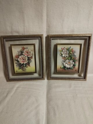 2 Cuadros Decorativos Flores