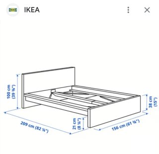 Cama IKEA MALM Blanca