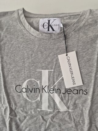 Camiseta Calvin Klein Jeans Mujer Talla S Gris