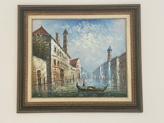 Cuadro al óleo paisaje veneciano