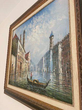 Cuadro al óleo paisaje veneciano
