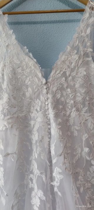 Vestido de Novia Blanco con Encaje