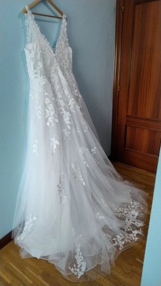 Vestido de Novia Blanco con Encaje