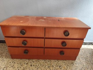 Cajonera de madera 6 cajones
