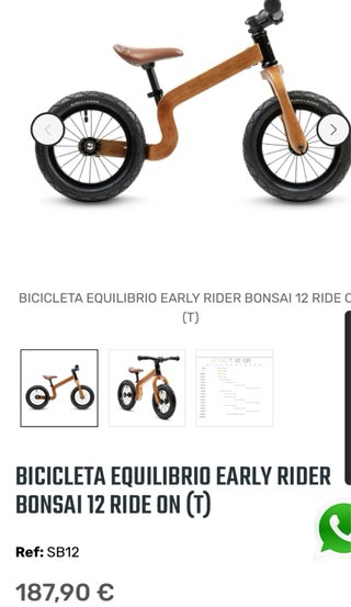 Bicicleta de equilibrio madera Early Rider