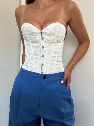 Corsetto vintage bianco taglia 38