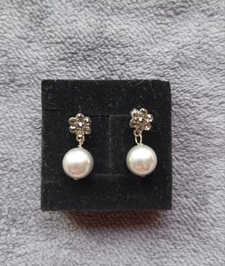 Pendientes Perla y Flor Circonitas