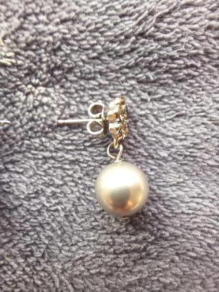 Pendientes Perla y Flor Circonitas