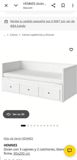 Cama Nido Diván Ikea Hemnes Blanca