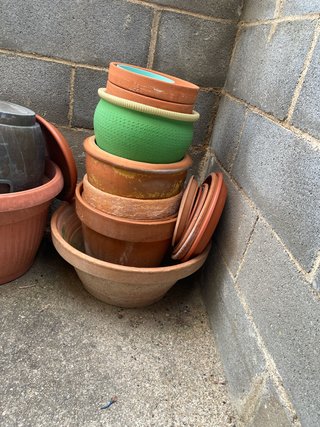 Conjunto Macetas Terracota y Verde