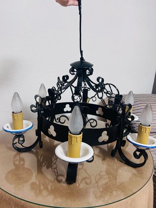 Lámpara de forja estilo rústico