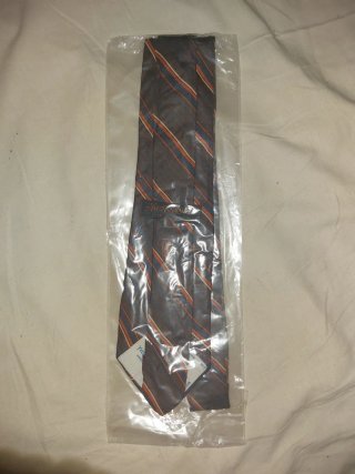 Corbata Yves Saint Laurent Rayas Gris Naranja