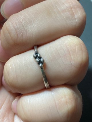 Anillo Plata Diseño Bolitas Talla 17