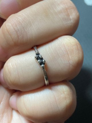 Anillo Plata Diseño Bolitas Talla 17