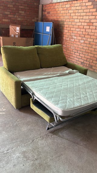 Sofá Cama 2 Plazas Tela Verde