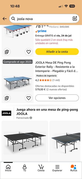 Mesa ping pong desmontable sin usar