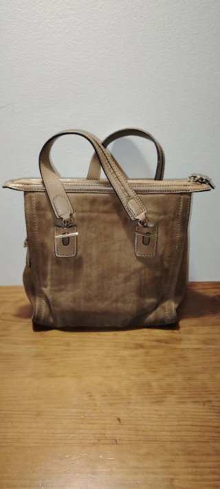 Bolso Uterqüe vintage beige bien conservado