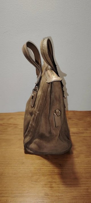 Bolso Uterqüe vintage beige bien conservado