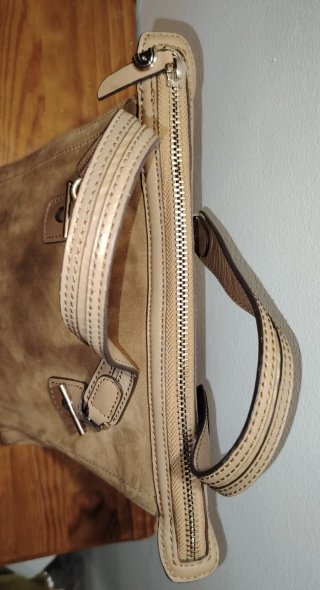 Bolso Uterqüe vintage beige bien conservado