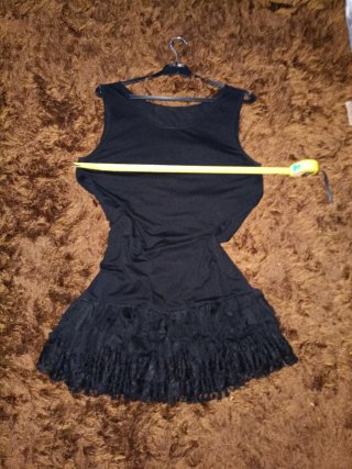 Vestido negro XL con volantes
