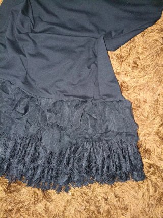 Vestido negro XL con volantes