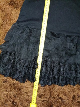 Vestido negro XL con volantes