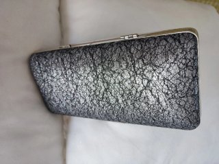 Bolso de fiesta plateado y negro